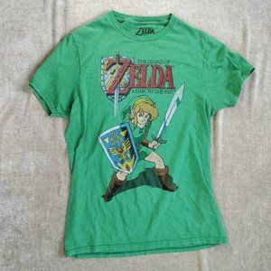 Zelda Green Link Graphic Short Sleeve T-shirt Size Small